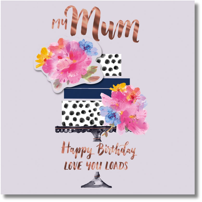 Hallmark My Mum Happy Birthday Love You Loads - Greeting Card