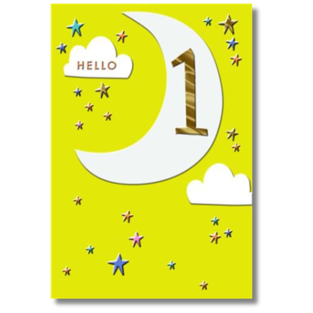 Hallmark Hello 1 Birthday - Greeting Card