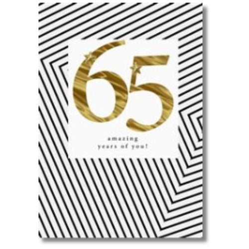 Hallmark 65 Amazing Years Of You! Birthday - Greeting Card