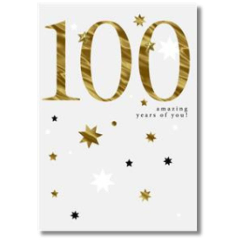 Hallmark 100 Amazing Years Of You! Birthday - Greeting Card
