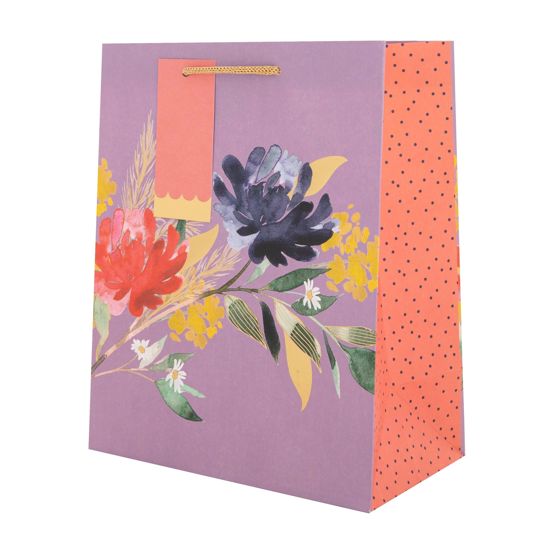 Hallmark Gift Bag Small 24.5 x 20cm - Purple Floral