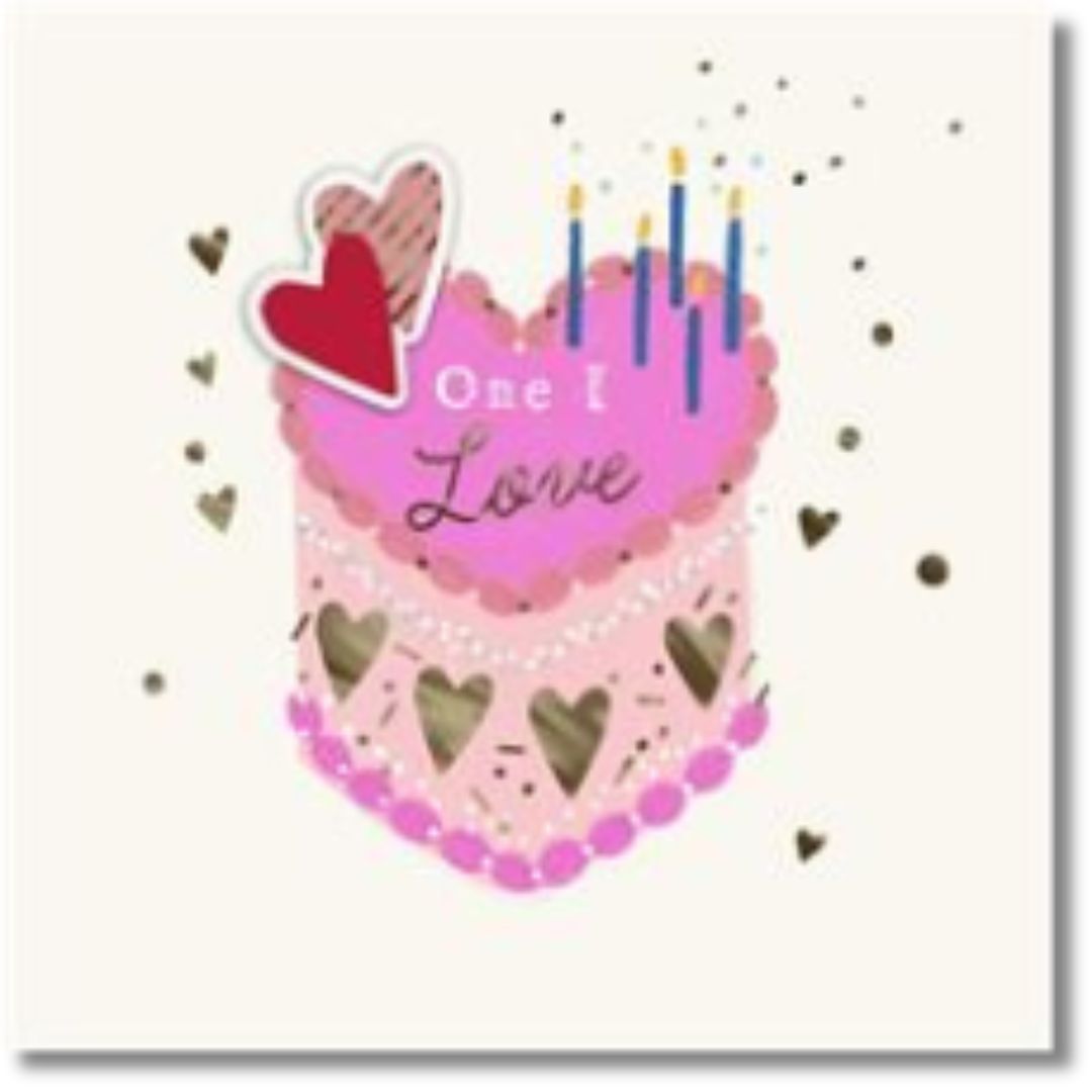 Illustrated Floral For The One I Love Birthday Card