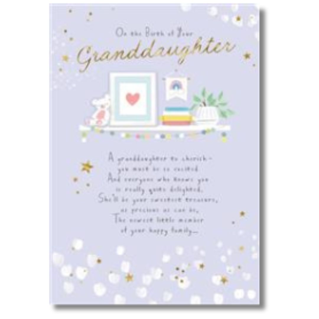 Hallmark On The Birth Of Your Granddaughter - Greeting Card