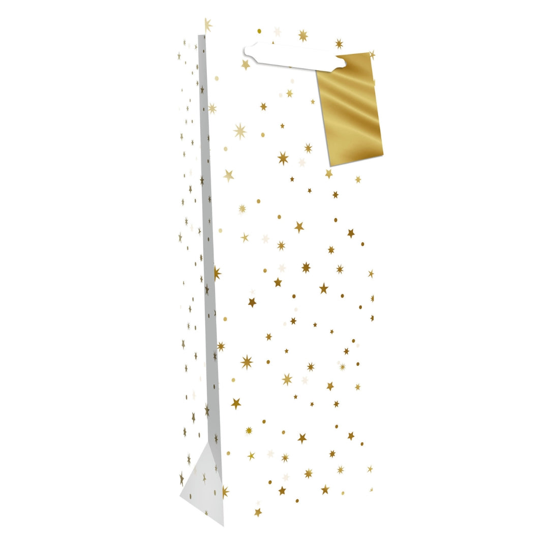 Hallmark Gift Bottle Bag 33 x 13.5cm - Golden Stars