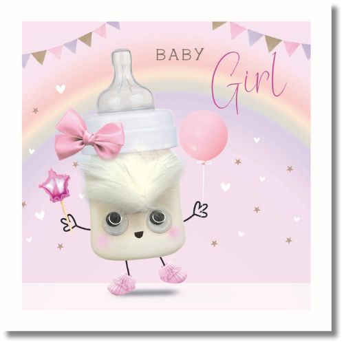 Tracks Baby Girl - Greeting Card