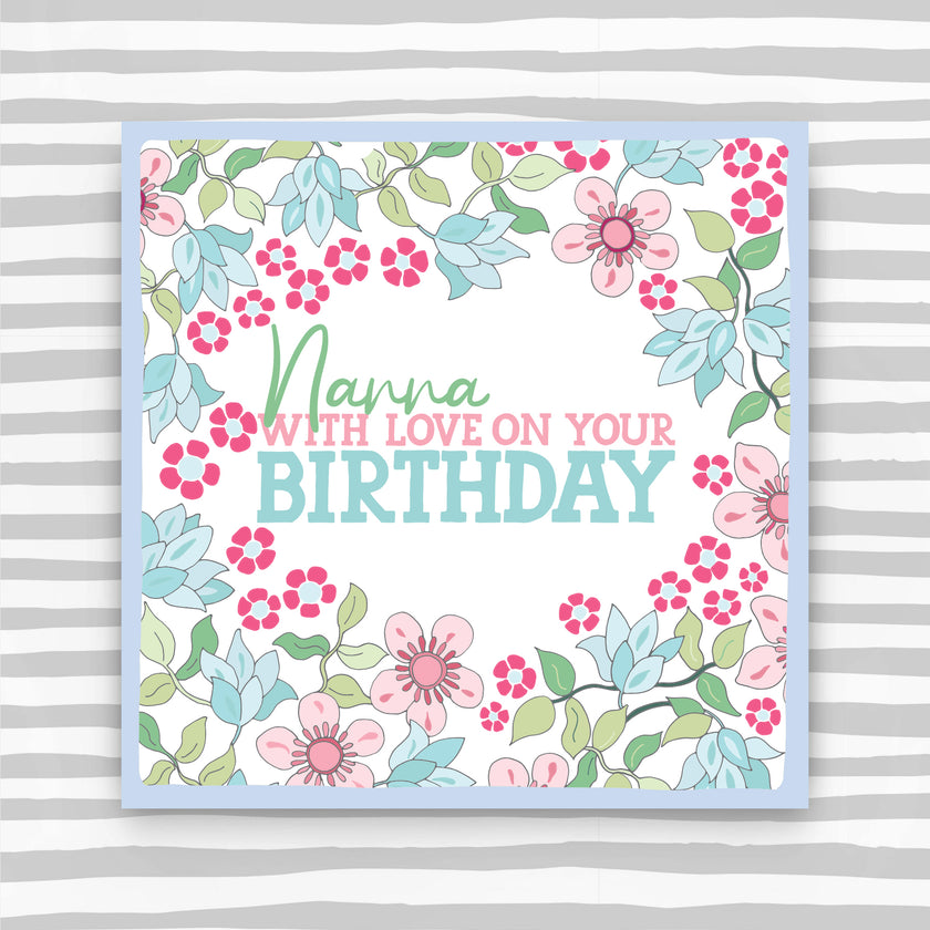Molly Mae Nanna With Love On Your Birthday - Greeting Card