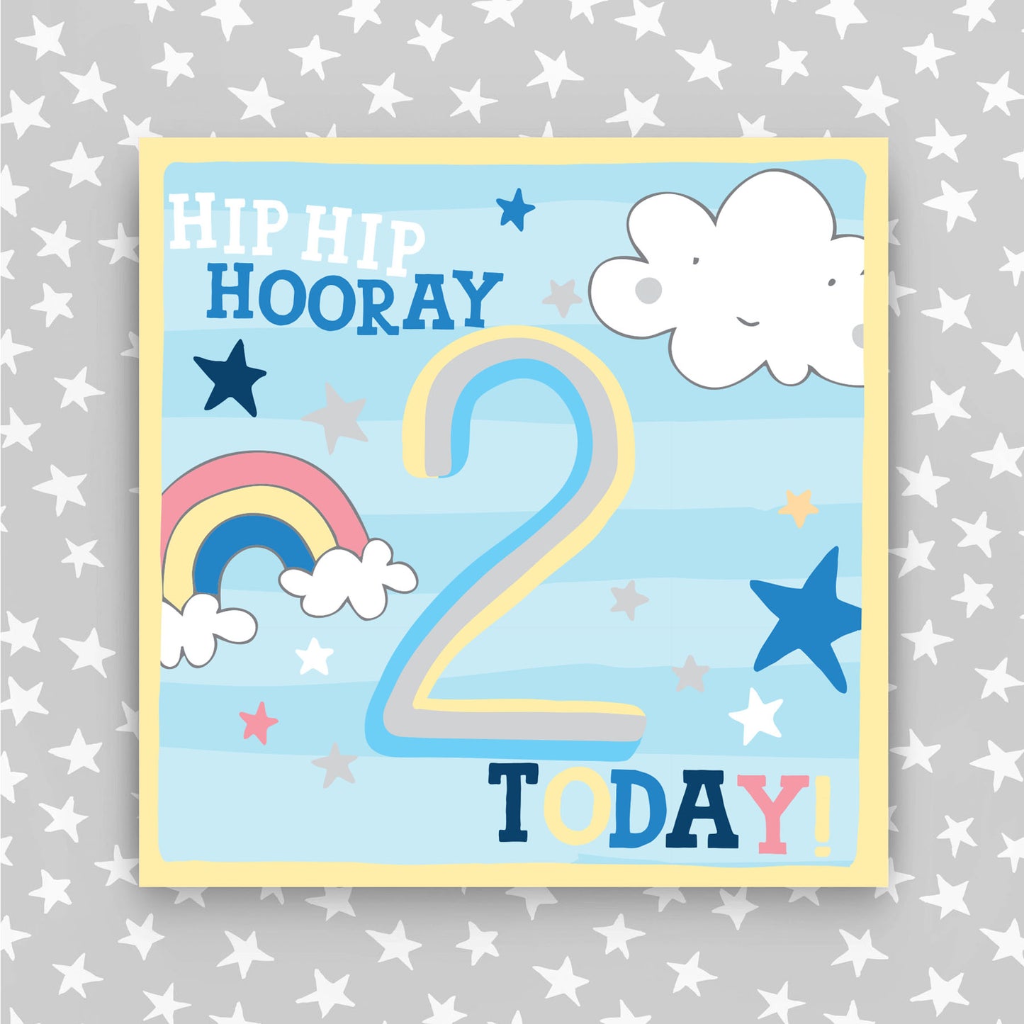 Molly Mae Hip Hip Hooray 2 Today - Greeting Card Blue