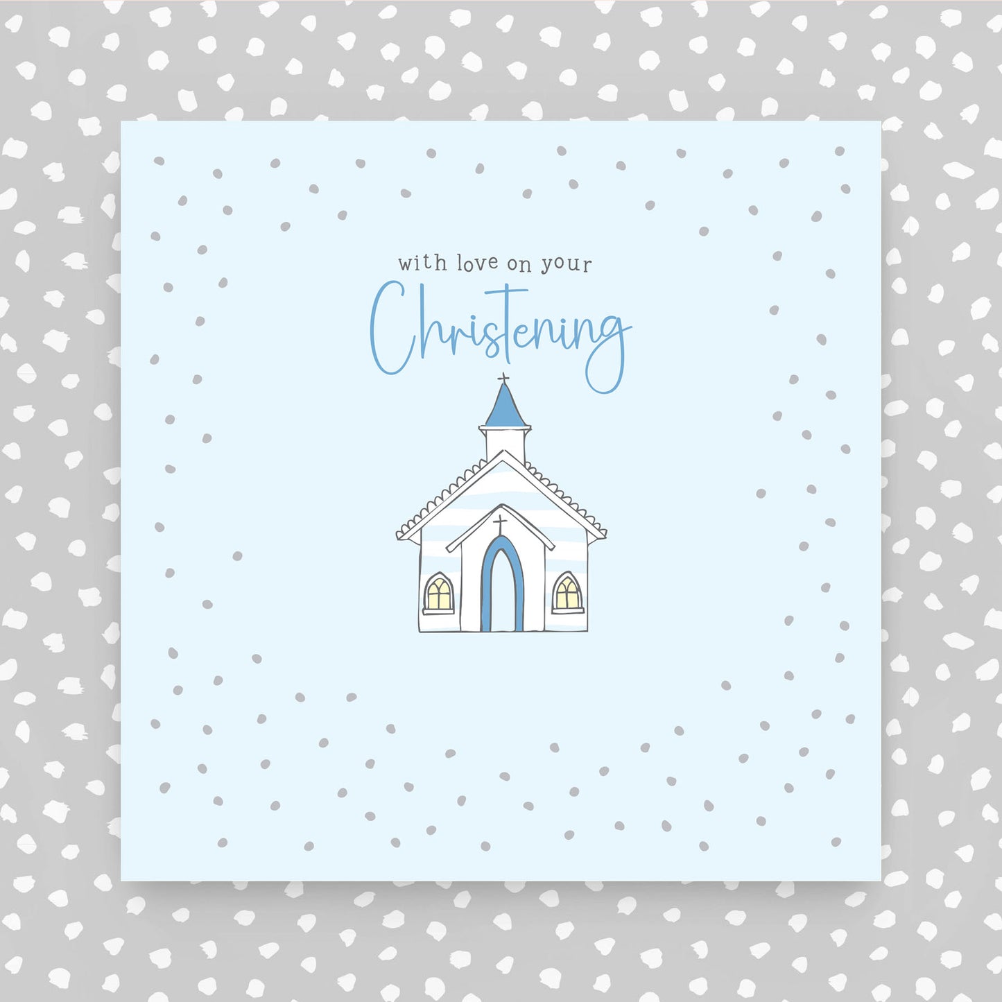Molly Mae With Love On Your Christening - Greeting Card Blue