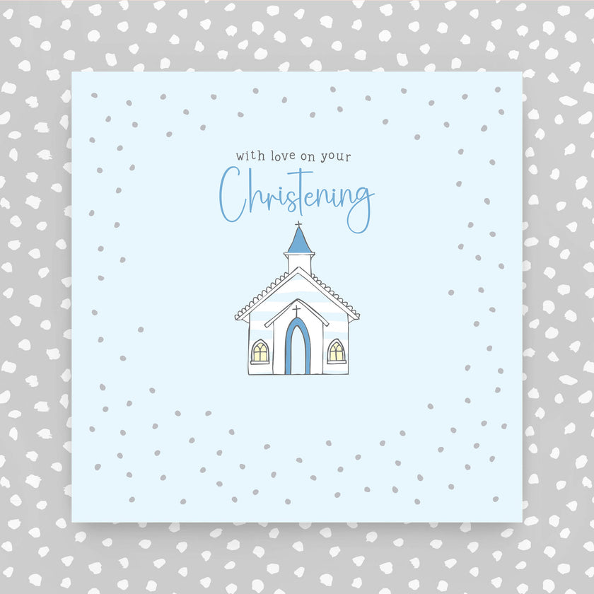 Molly Mae With Love On Your Christening - Greeting Card Blue
