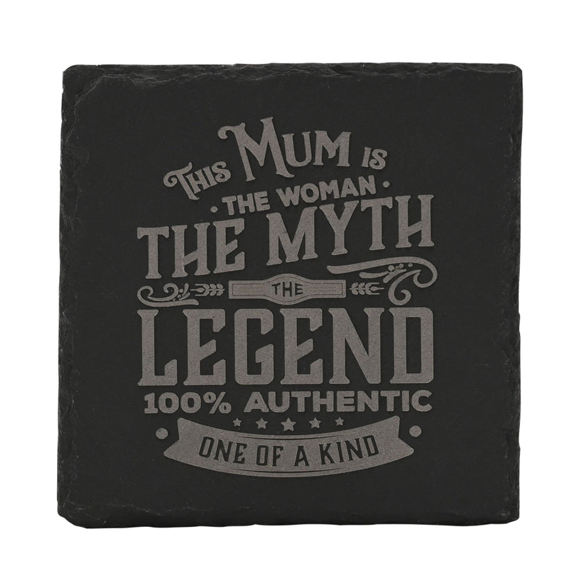 Harvey Makin Legend Slate Coaster 10 x 10cm - Mum