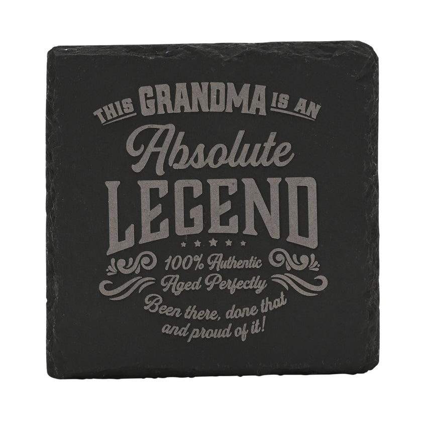 Harvey Makin Legend Slate Coaster 10 x 10cm - Grandma