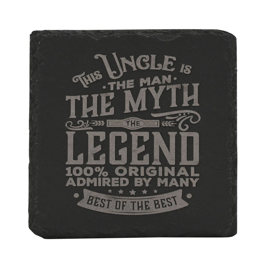 Harvey Makin Legend Slate Coaster 10 x 10cm - Uncle