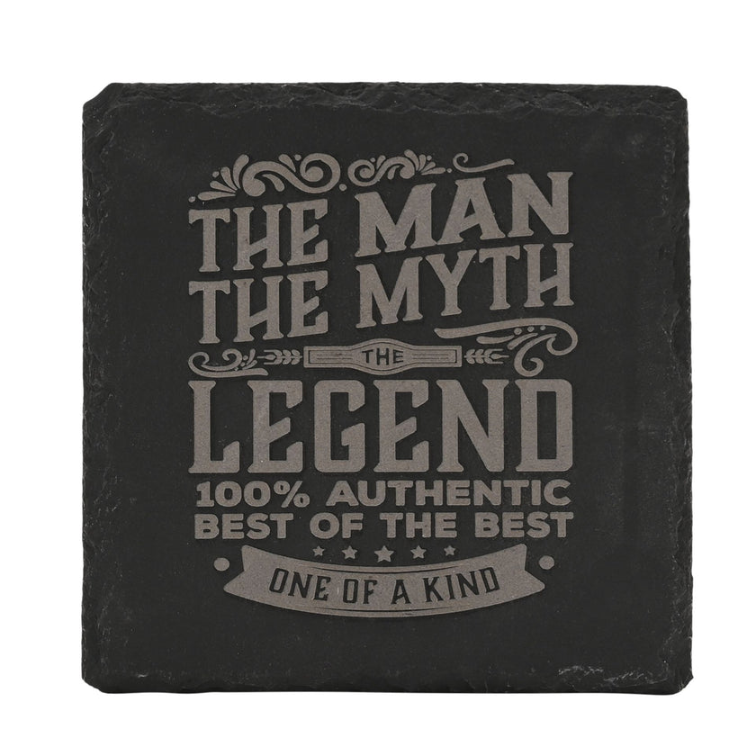 Harvey Makin Legend Slate Coaster 10 x 10cm - The Man