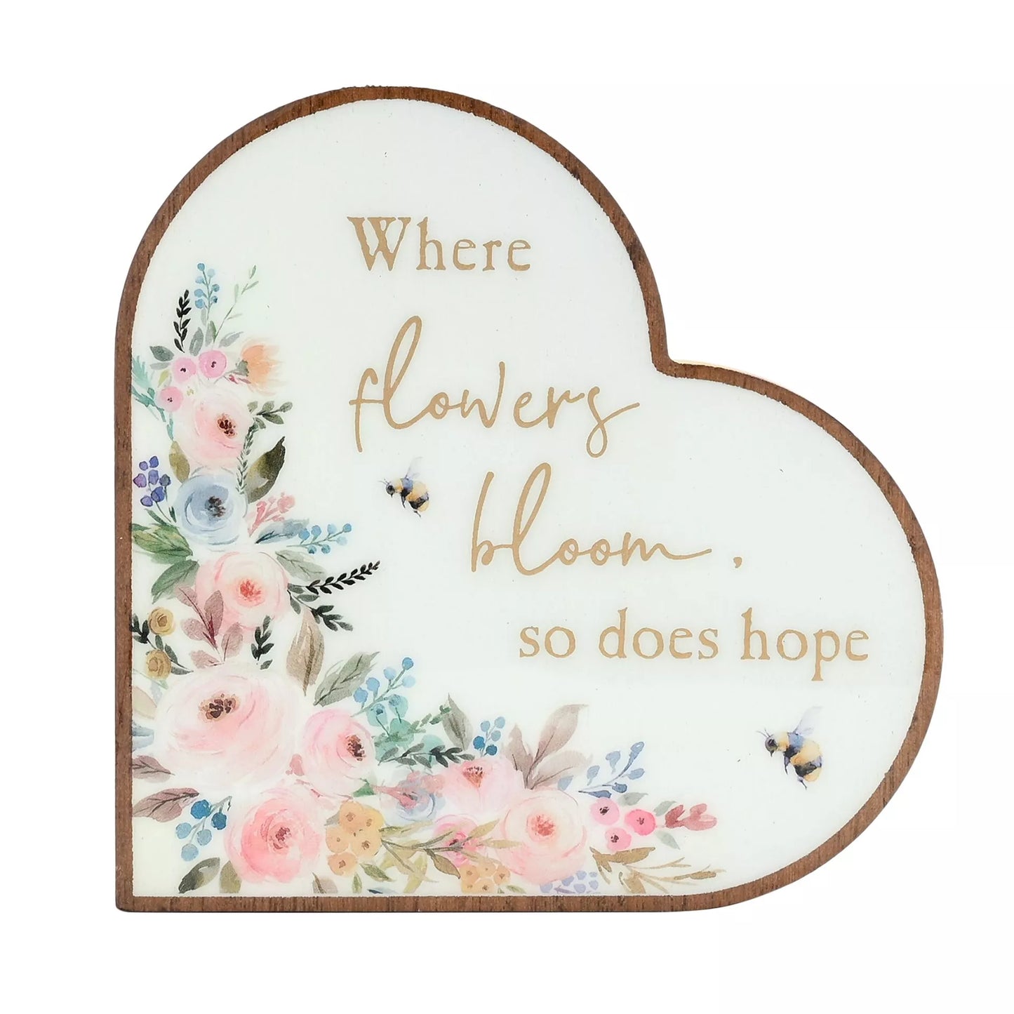 The Cottage Garden Mantel Heart Plaque - Hope