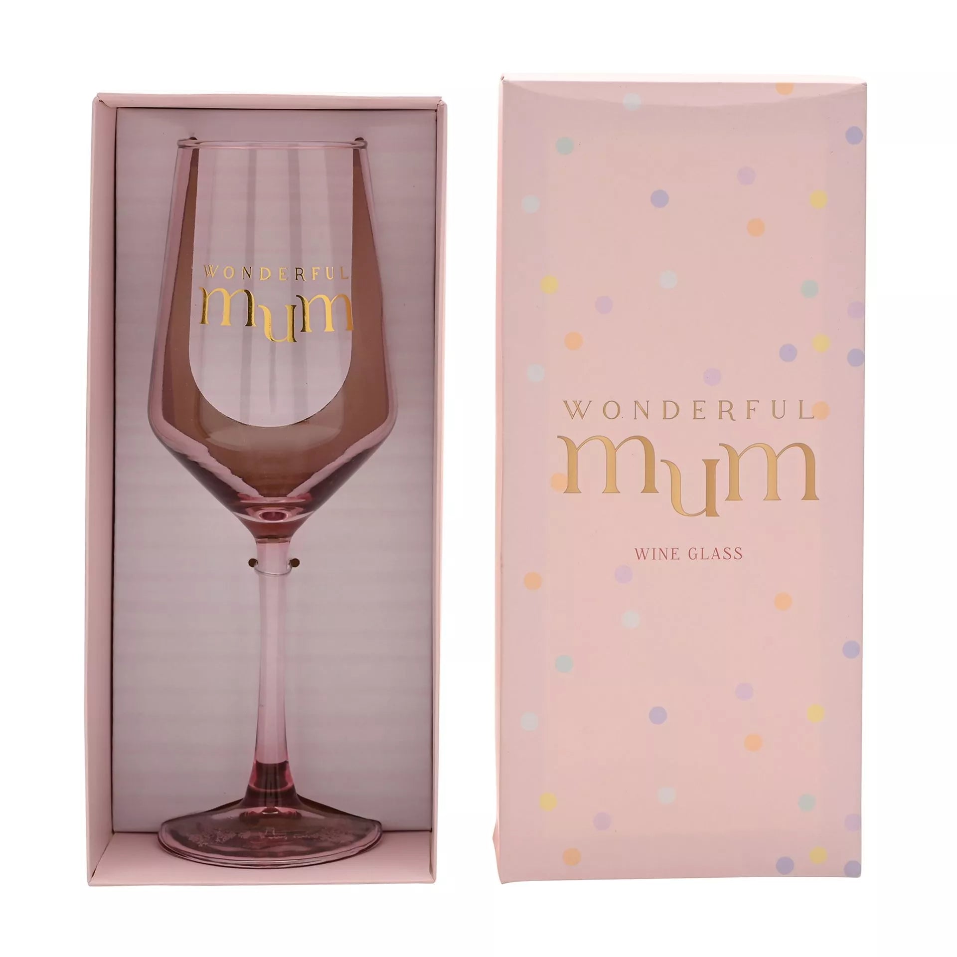 Celebrations Confetti Wine Glass - Wonderful Mum