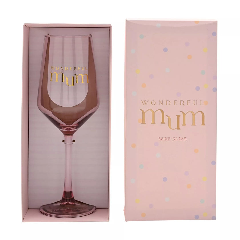 Celebrations Confetti Wine Glass - Wonderful Mum