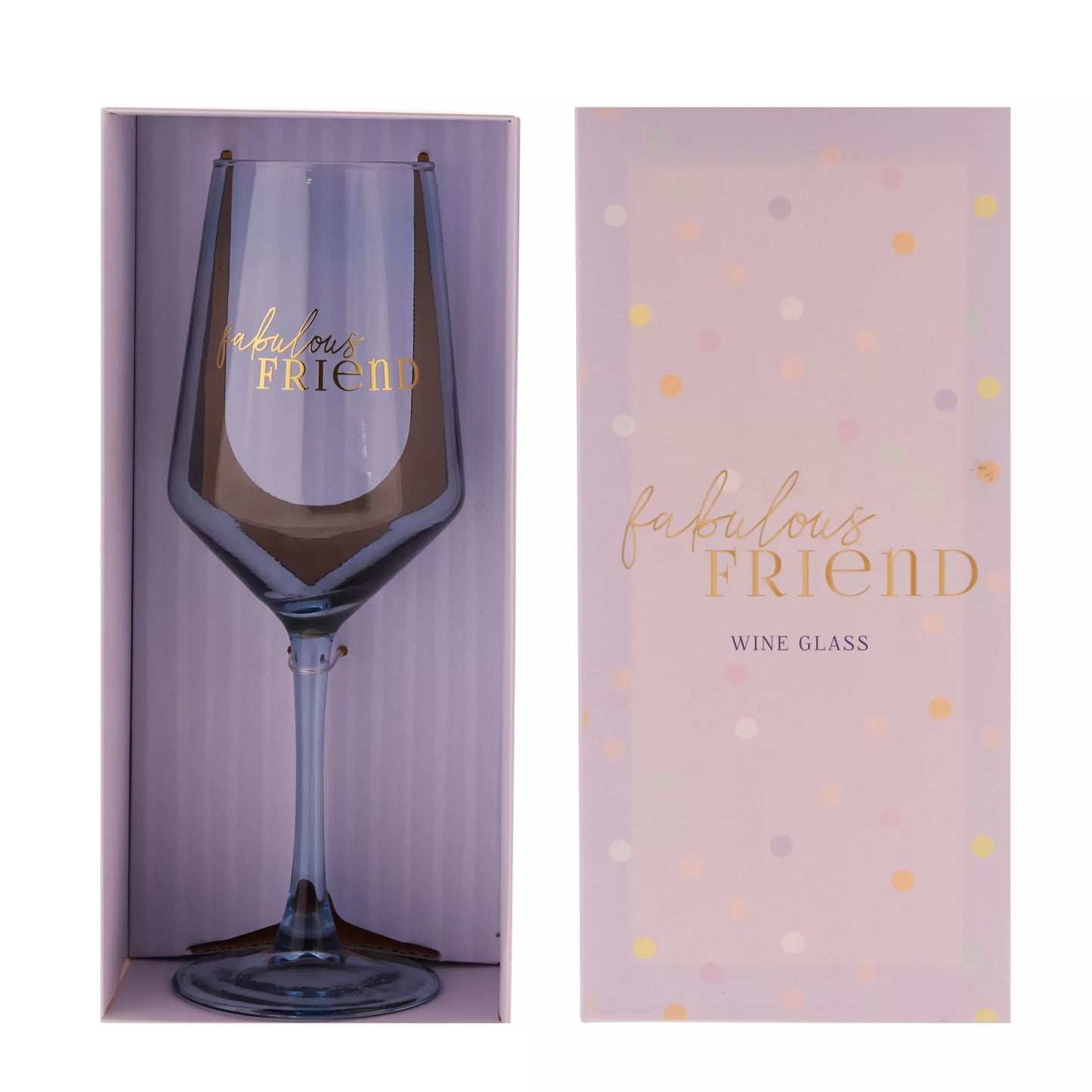 Celebrations Confetti Wine Glass - Fabulous Friend