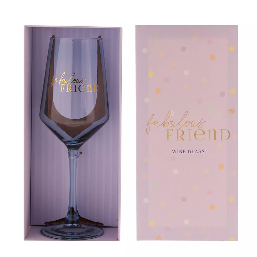 Celebrations Confetti Wine Glass - Fabulous Friend