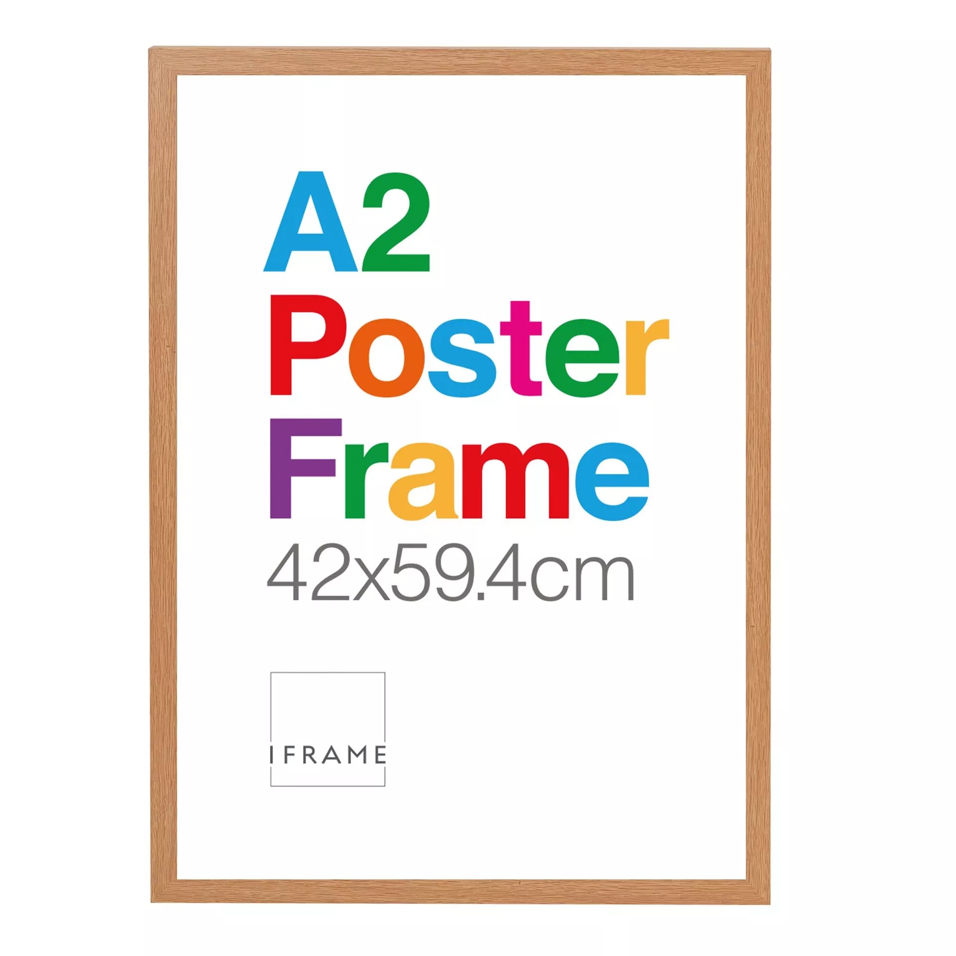A2 iFrame Natural Finish Wooden Poster Frame