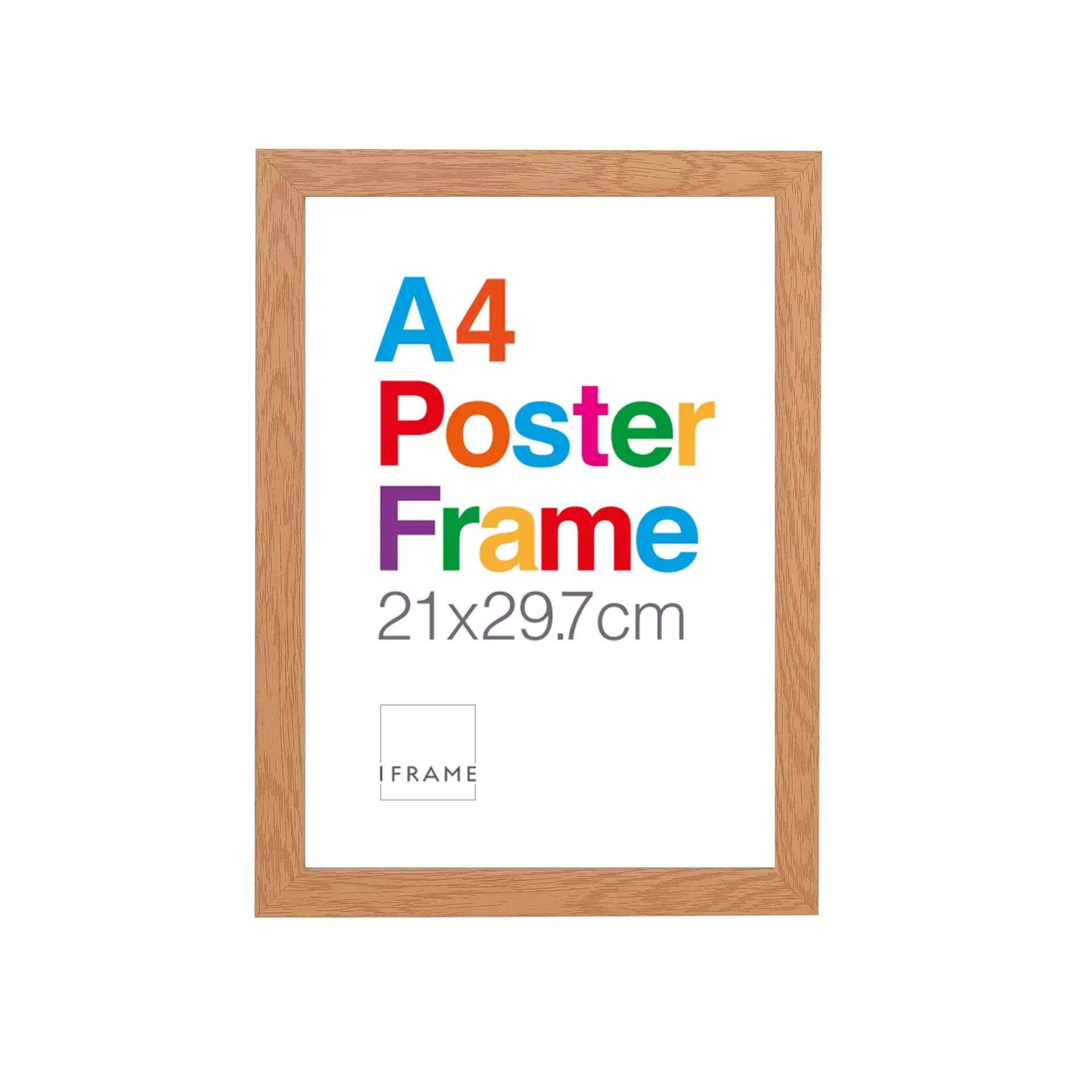 A4 iFrame Natural Finish Wooden Poster Frame