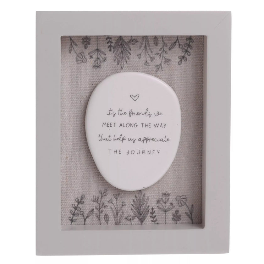 Moments Framed Ceramic Plaque 12 x 15cm - Friends Journey