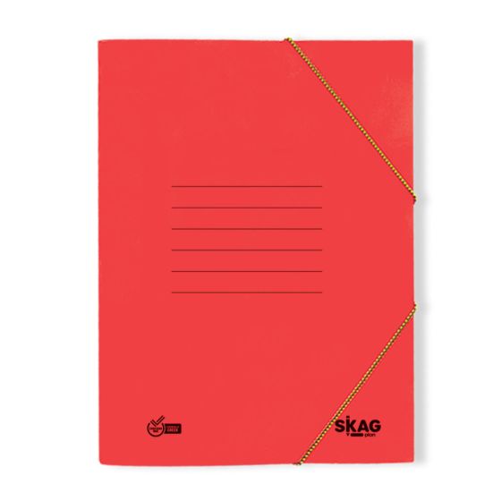Skag Basic Laminated Portfolio With Elastic Band 35 x 25cm - Red