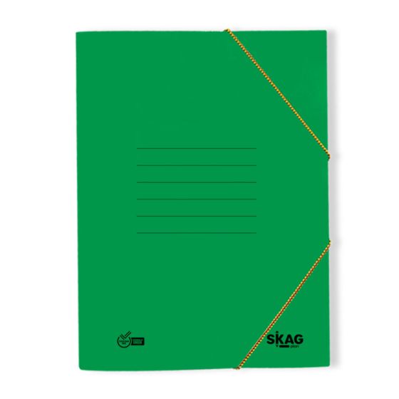 Skag Basic Laminated Portfolio With Elastic Band 35 x 25cm - Green