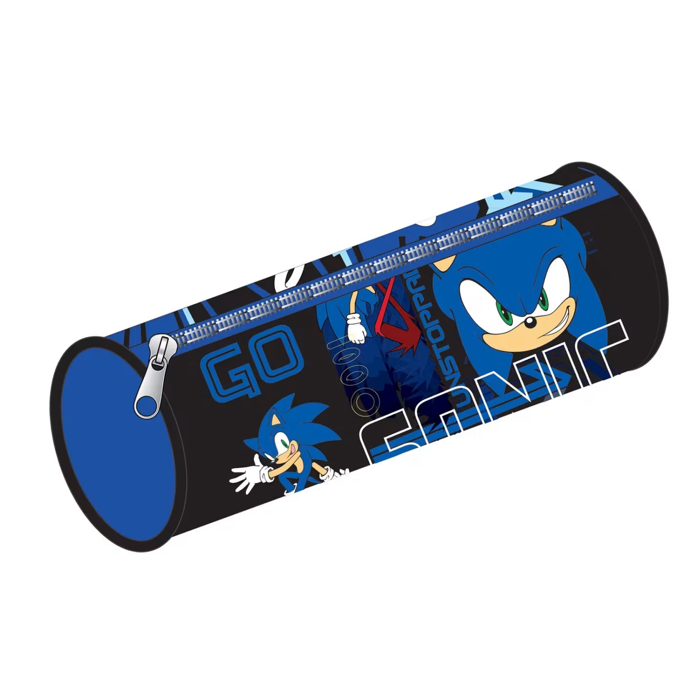 Gim Oval Pencil Case 7.5 x 21cm - Sonic