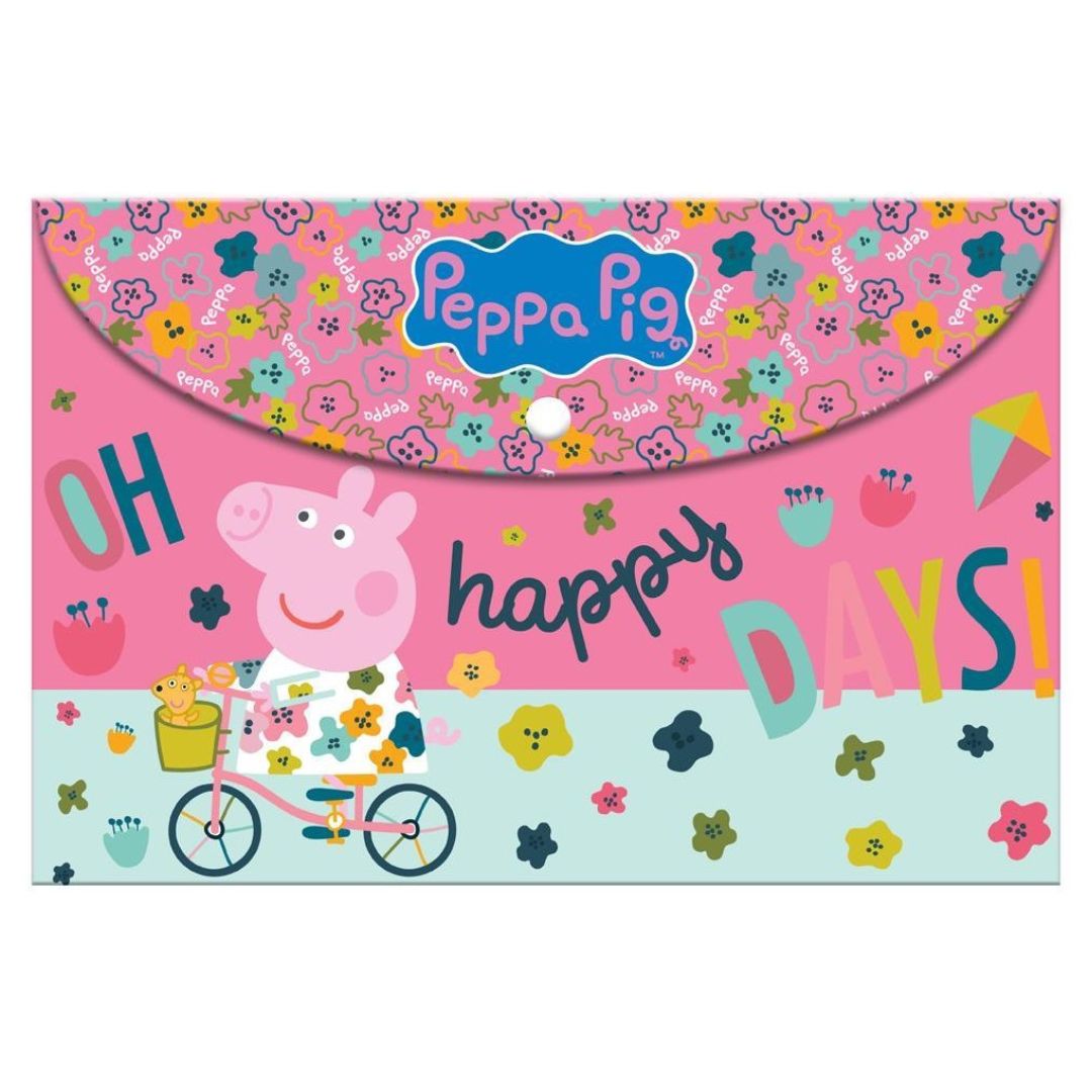 A4 Hasbro Button Folder - Peppa Pig