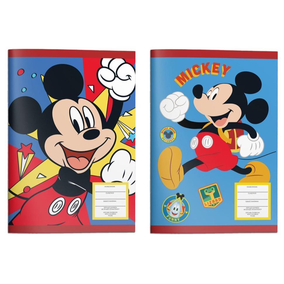 A5+ Diakakis Disney Ruled Notebook 40p - Mickey x 1pc Assortment