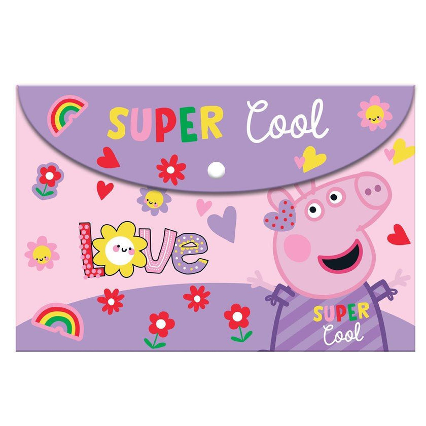 A4 Envelope Button Folder - Peppa Pig