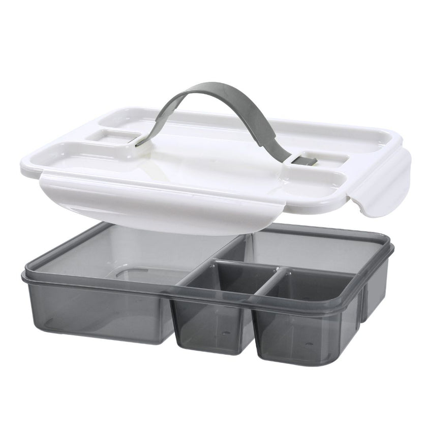H&L Rectangular Container With 4 Dividers 1L