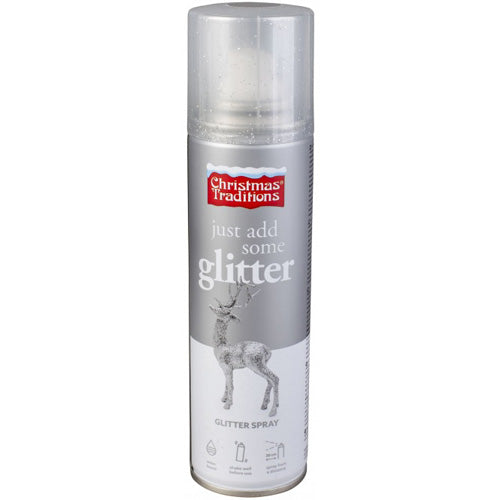 Christmas Traditions Just Add Some Glitter Spray 100ml - Glitter Silver