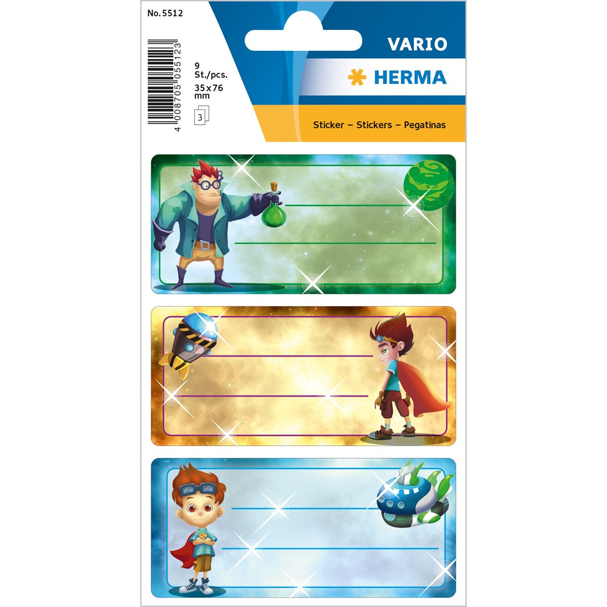 Herma Self-Adhesive Book Labels Superheros A Pack Of 3 Sheets