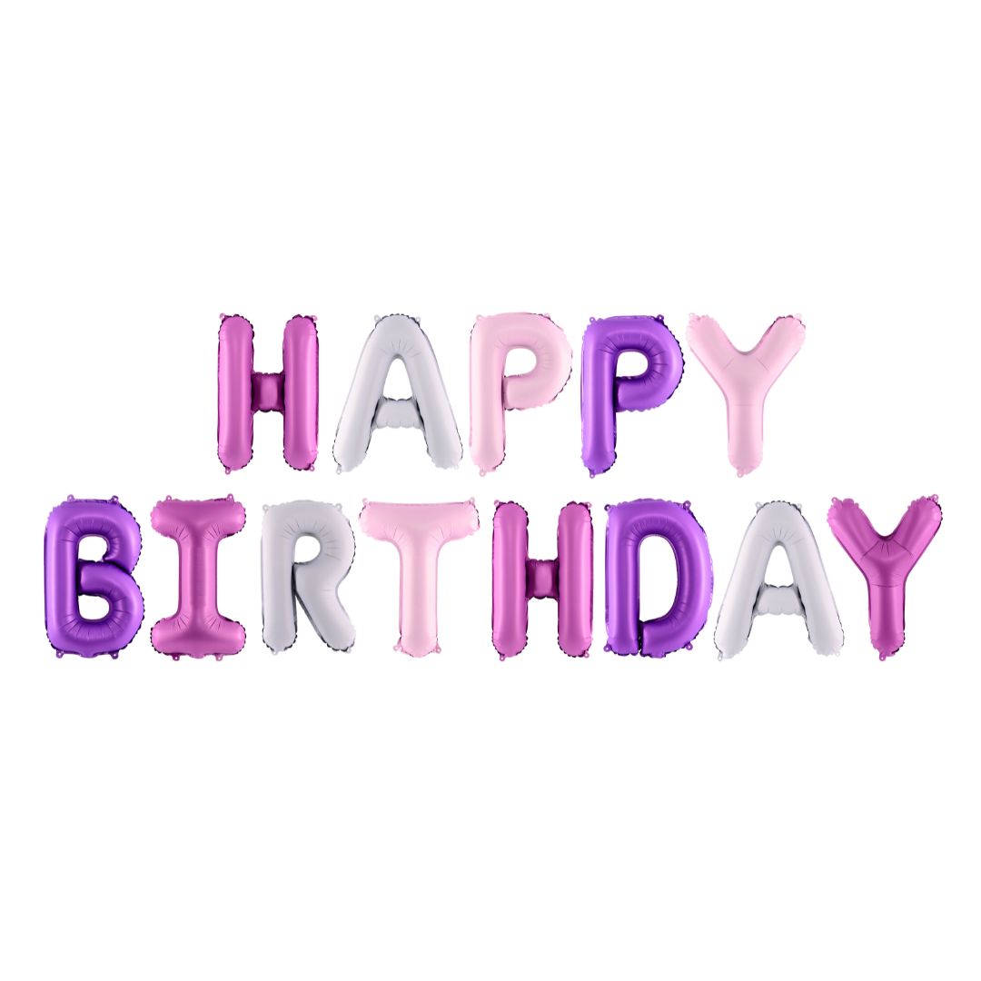 Air-Fill Foil Balloon Banner 340 x 35cm - Happy Birthday