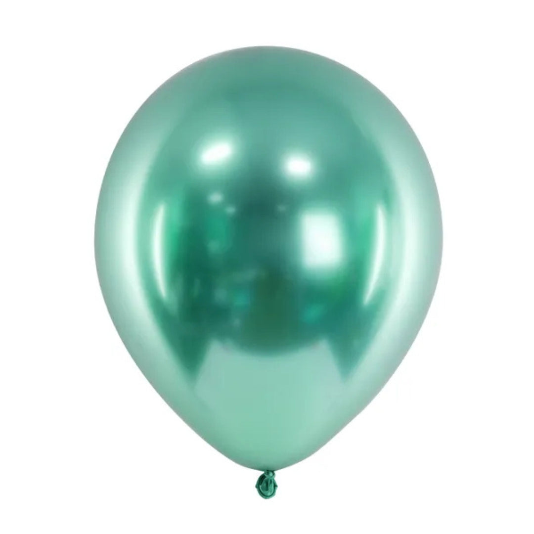 Party Deco Helium Balloons 30cm A Pack Of 10pcs - Glossy Bottle Green