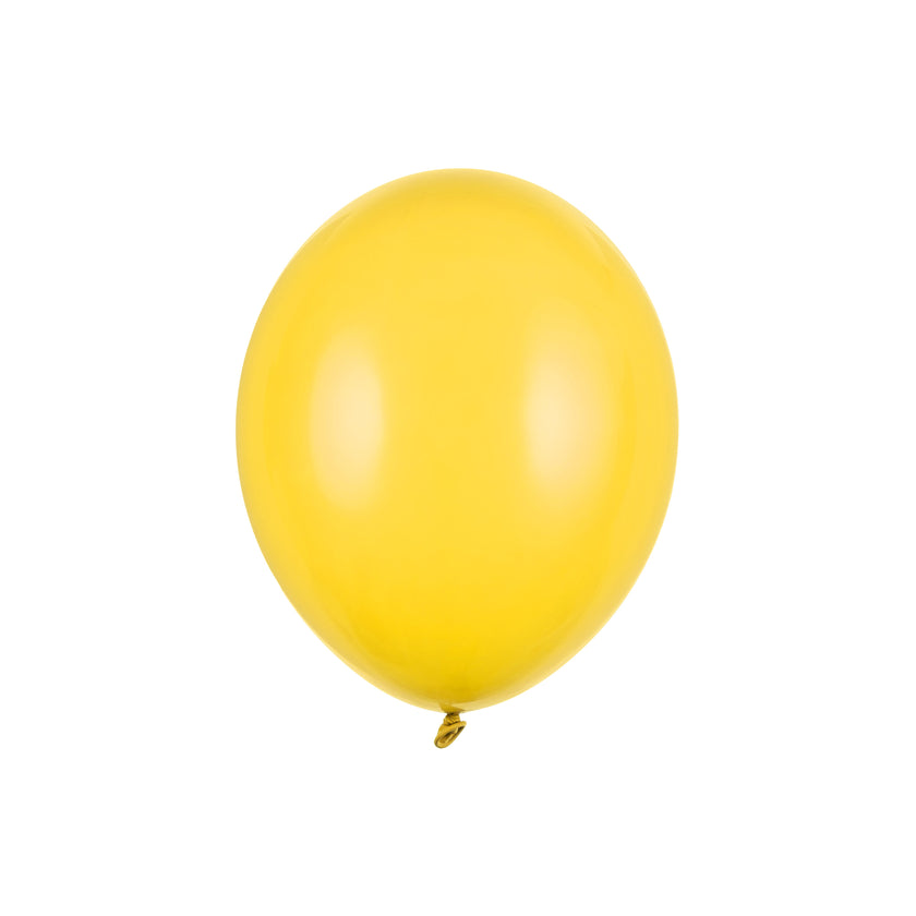 Party Deco Helium Strong Balloons 12cm A Pack Of 100pcs - Pastel Honey Yellow