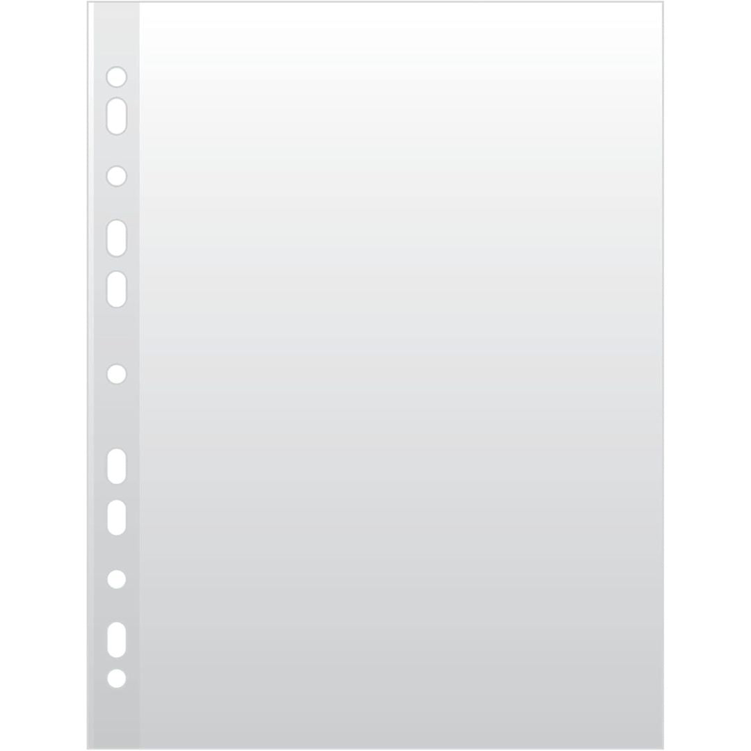 A4 Donau Glass Clear Punched Pockets 100 Microns A Pack Of 100pcs