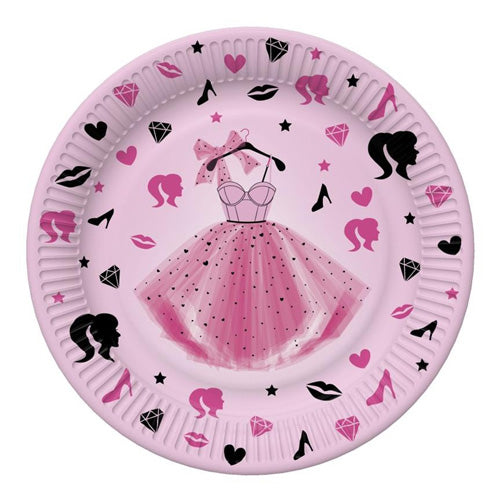Daisy Paper Plates 22.7cm A Pack Of 8pcs - Barbie