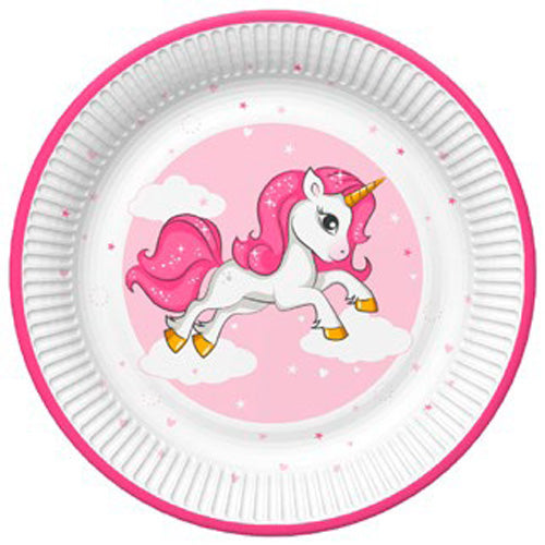 Daisy Paper Plates 22.7cm A Pack Of 8pcs - Unicorn