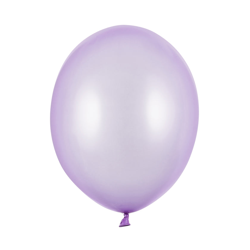 Party Deco Helium Strong Balloons 30cm A Pack Of 10pcs - Metallic Wisteria