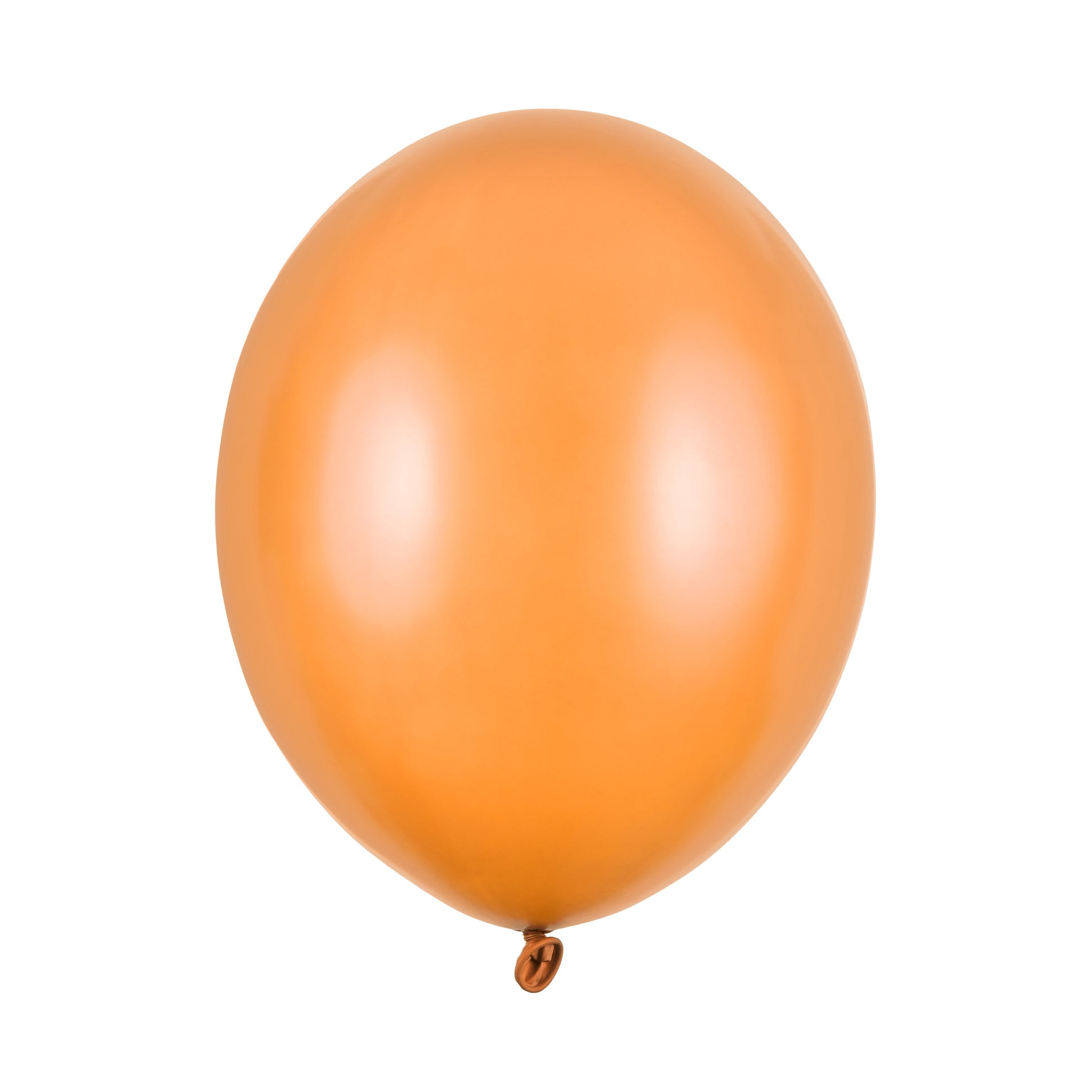 Party Deco Helium Strong Balloons 30cm A Pack Of 10pcs - Metallic Mandarin Orange