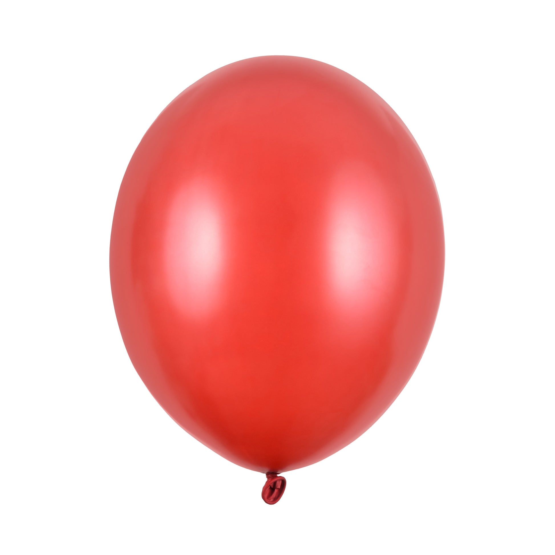 Party Deco Helium Strong Balloons 30cm A Pack Of 10pcs - Metallic Poppy Red