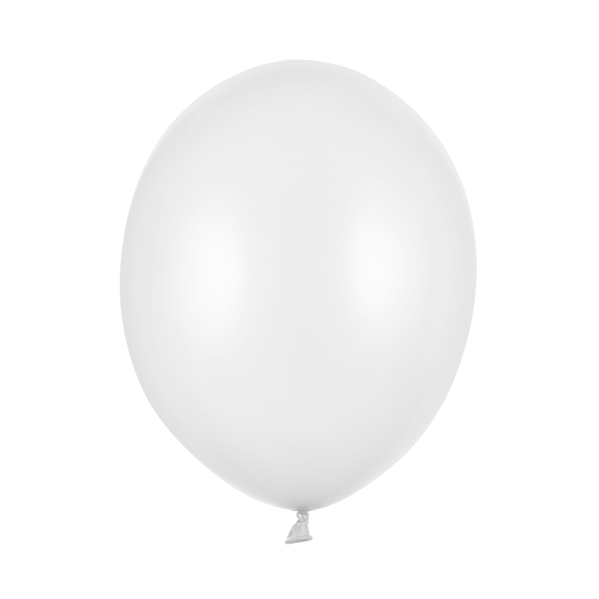 Party Deco Helium Strong Balloons 30cm A Pack Of 10pcs - Metallic Pure White