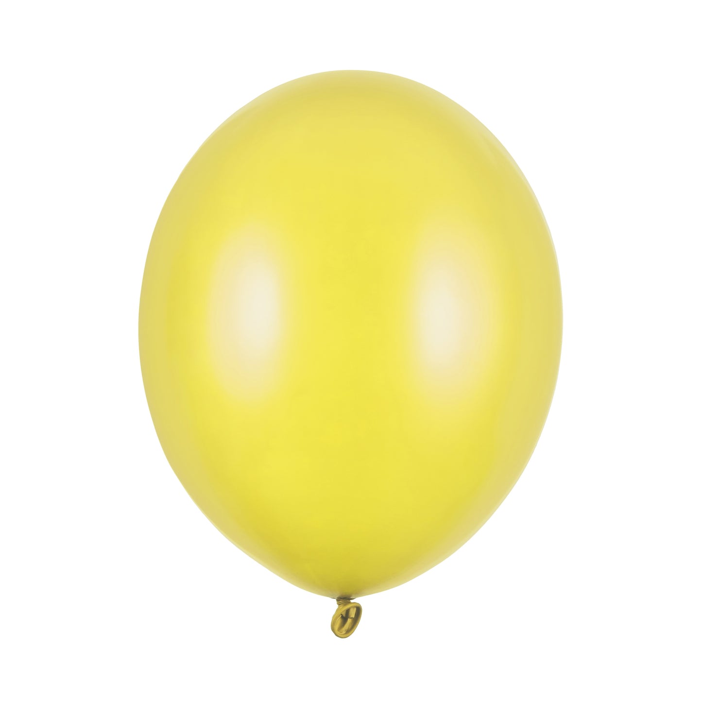 Party Deco Helium Strong Balloons 30cm A Pack Of 10pcs - Metallic Lemon Zest