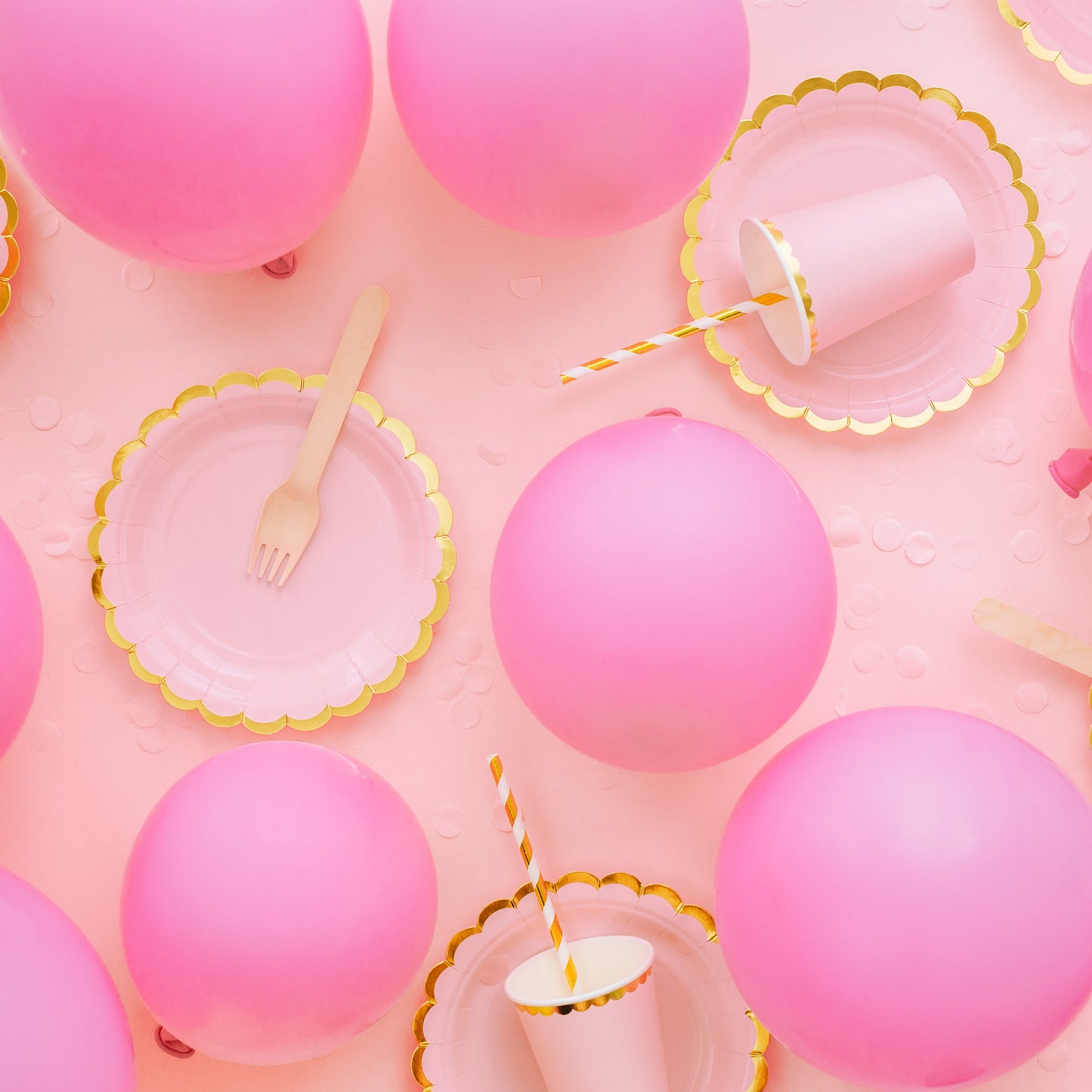 Party Deco Plates 18cm A Pack Of 6pcs - Pink