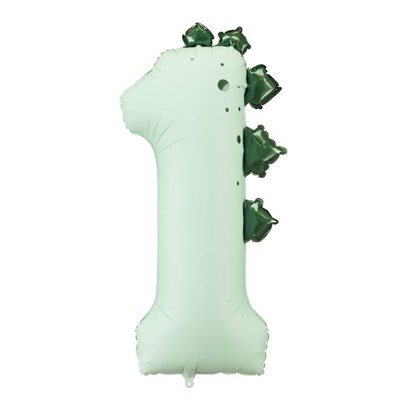 Party Deco Helium Foil Balloon 92cm - Numbers! - Dino