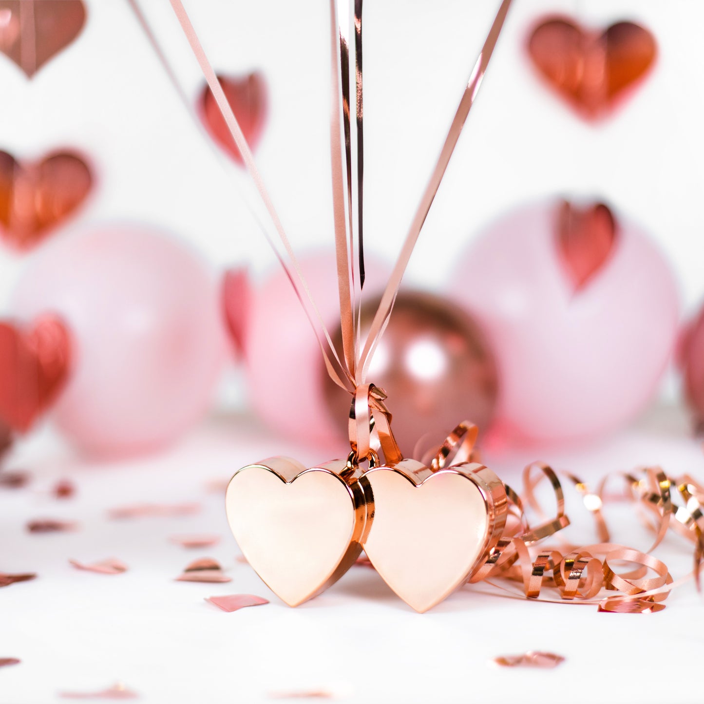 Balloon Weight Rose Gold Heart 11.5 x 6cm