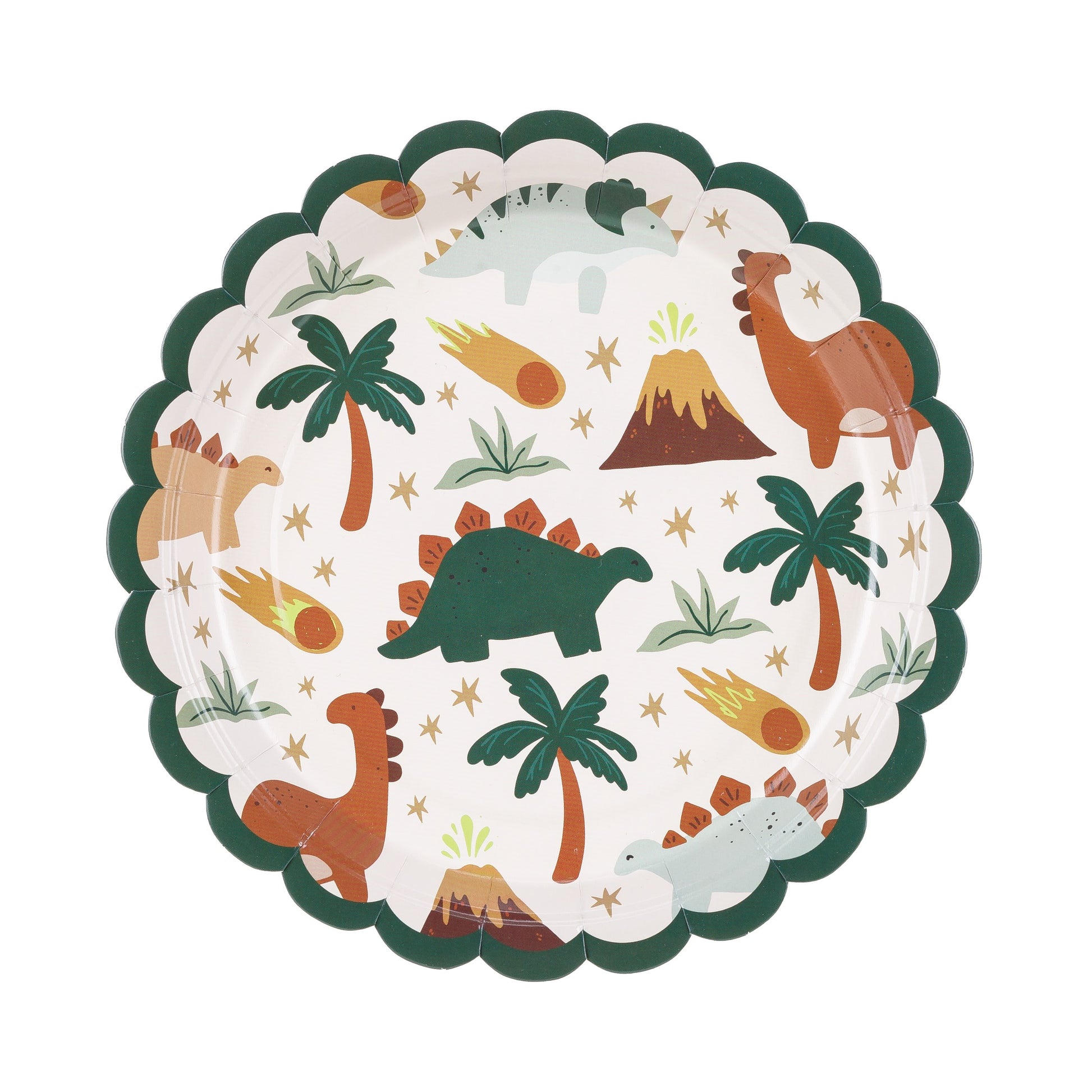 Party Deco Plates 18cm A Pack Of 6pcs - Dinosaur