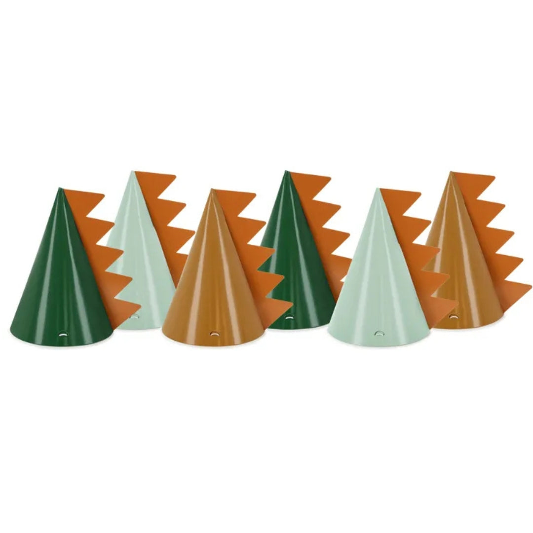Party Deco Party Hats A Pack Of 6pcs - Dinosaur